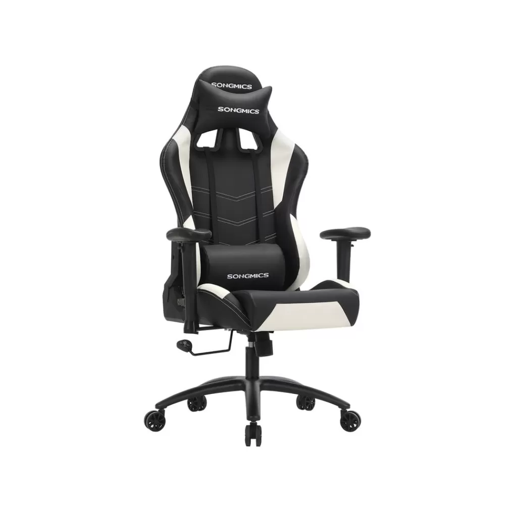 Store SONGMICS Gamingstuhl Kunstleder Schwarz-Weiß