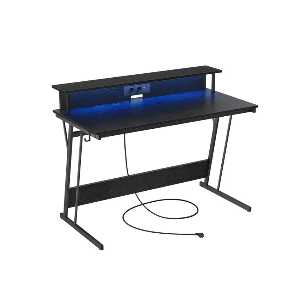 Fashion SONGMICS Gaming-Tisch mit LED-Beleuchtung