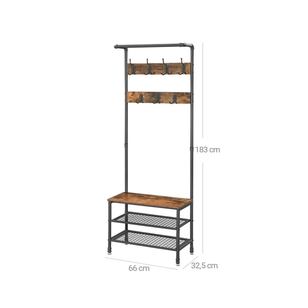 garderobe_mit_gitterablagen_industriestil_6.webp Flash Sale SONGMICS Garderobe mit Gitterablagen Industriestil