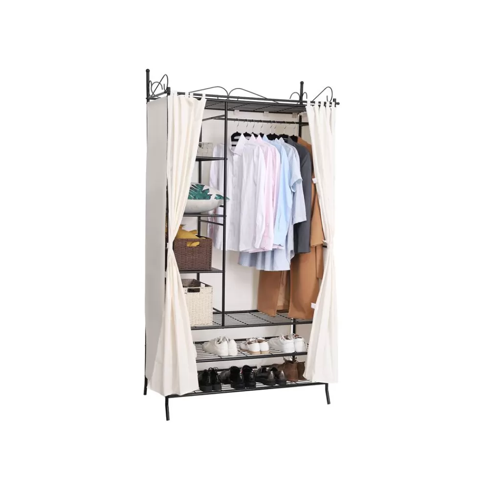 Store SONGMICS Garderobenschrank mit Vorhang