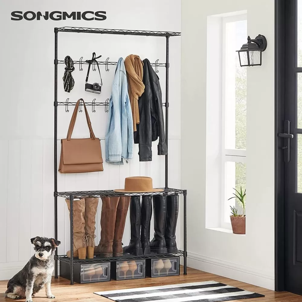 Sale SONGMICS Garderobenständer mit Schuhregal