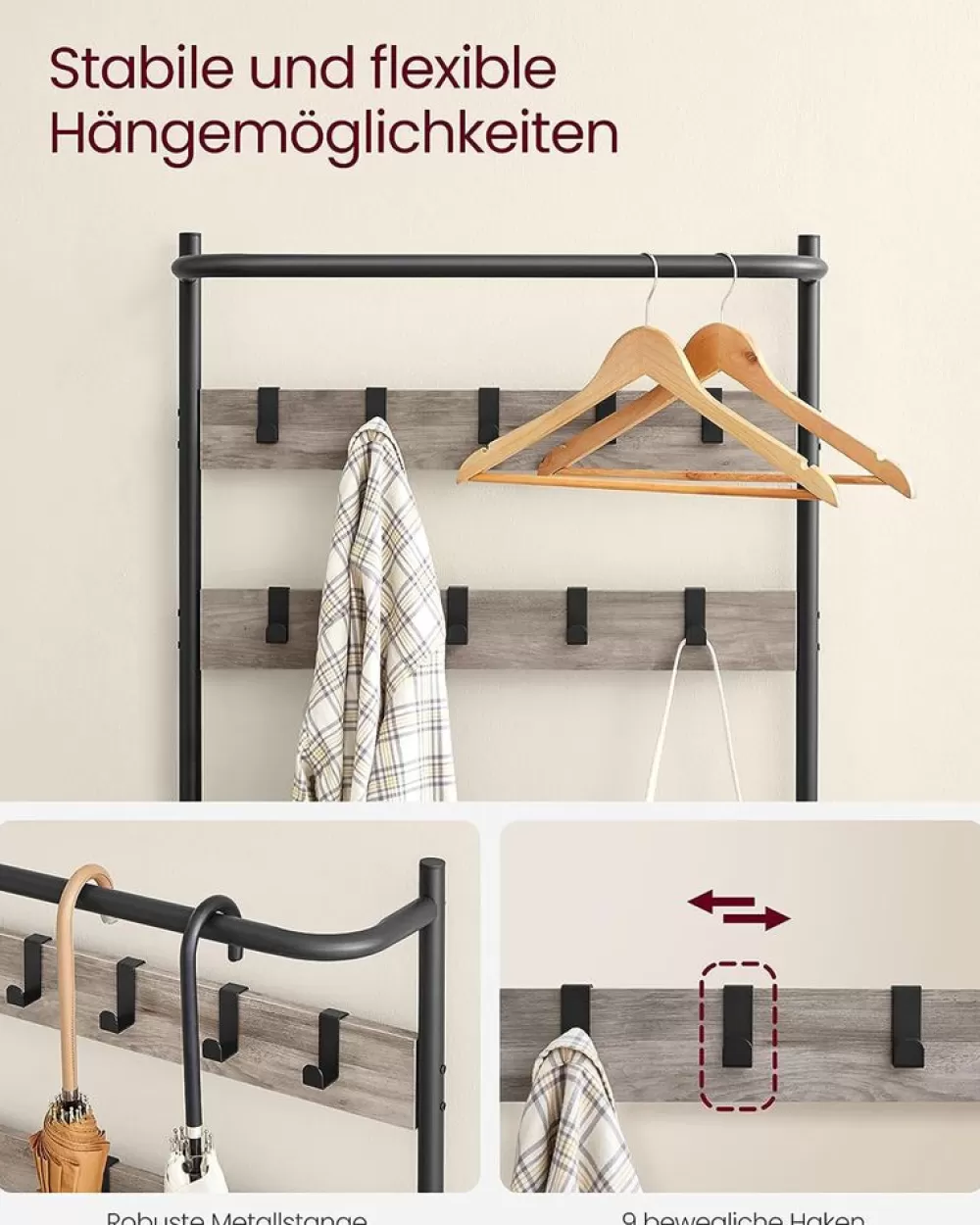 garderobenstnder_mit_sitzbank_10.webp Fashion SONGMICS Garderobenständer mit Sitzbank