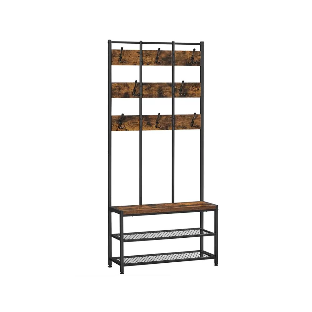Discount SONGMICS Garderobenständer vintagebraun-schwarz