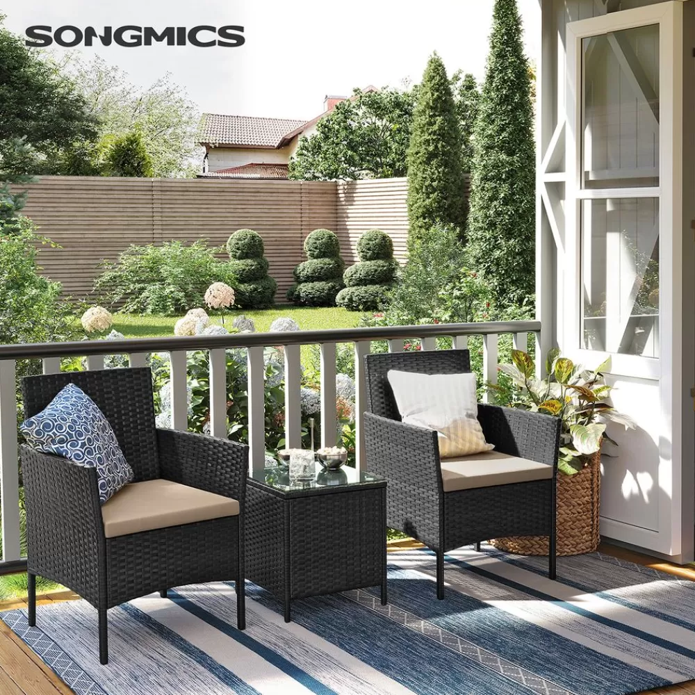 Flash Sale SONGMICS Gartenmöbel-Set mit Tisch und 2 Stühlen