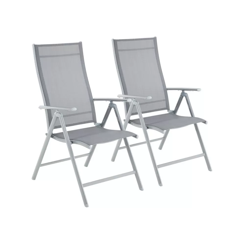 Best SONGMICS Gartenstühle 2er Set Grau