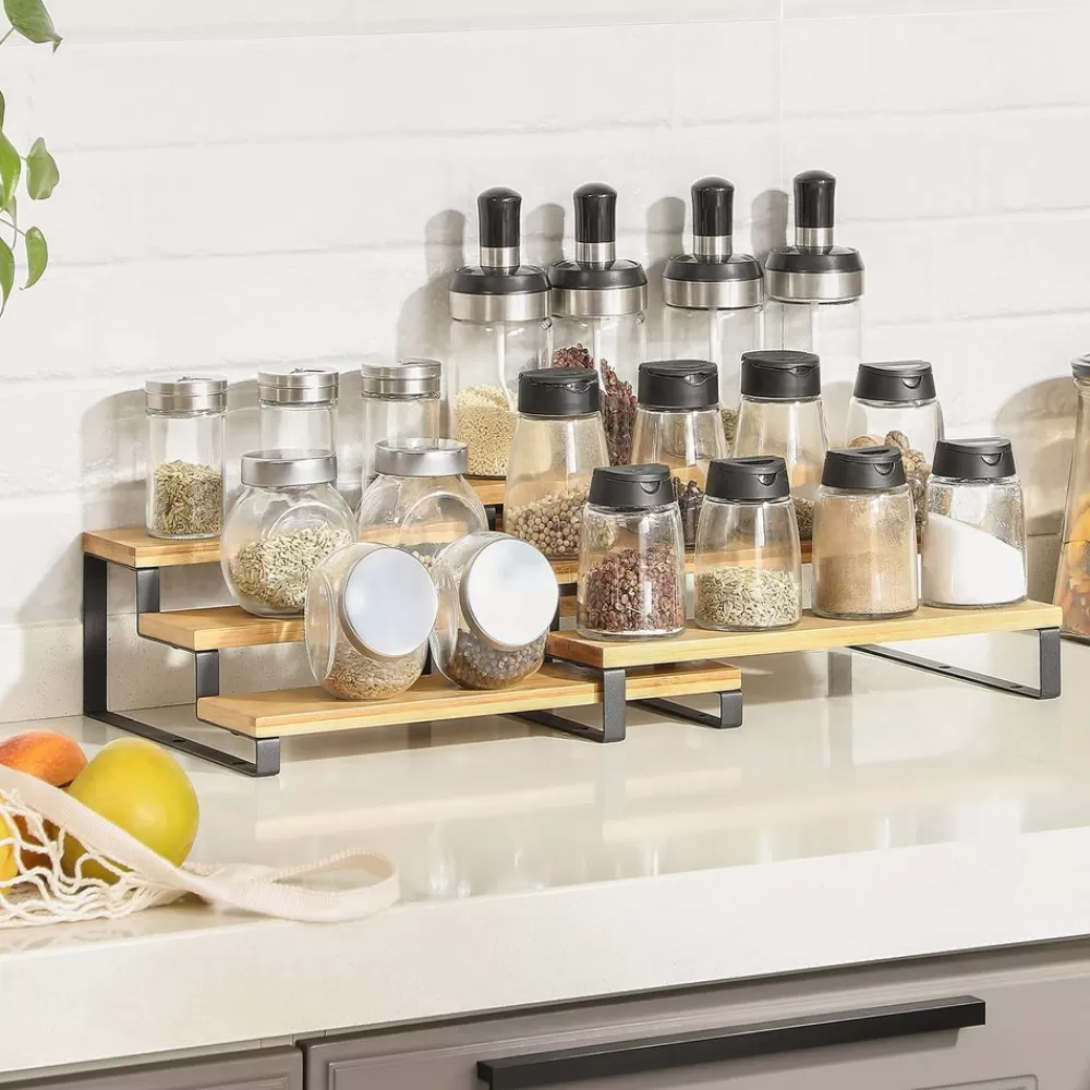 Shop SONGMICS Gewürzregale naturfarben-schwarz