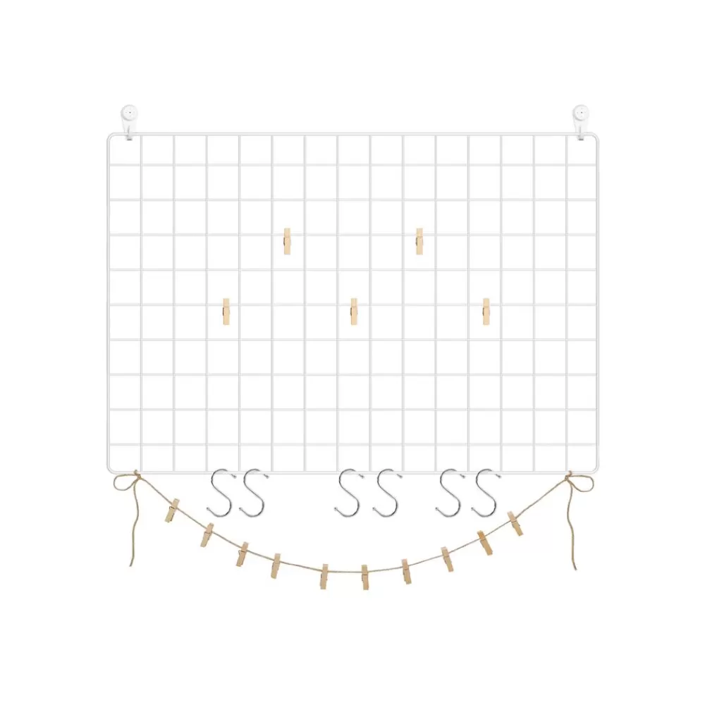 Store SONGMICS Gitterwand mit Zubehör Weiß