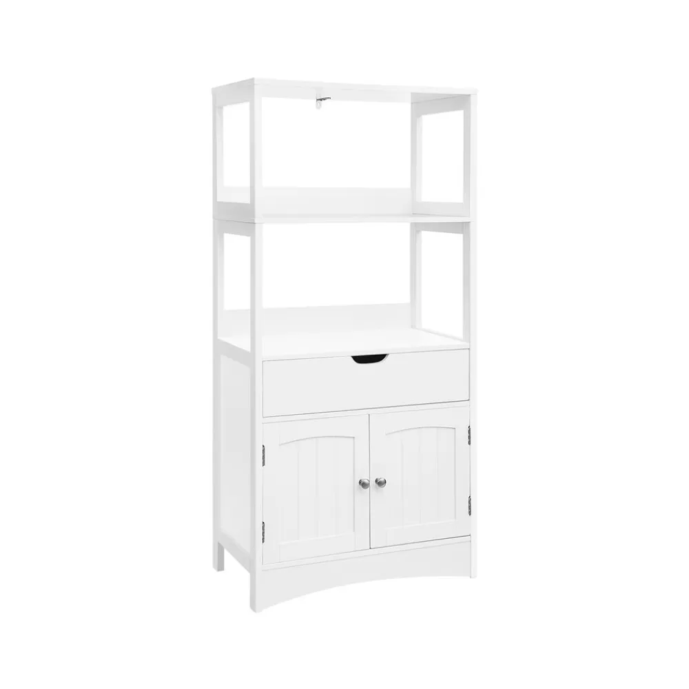 Best Sale SONGMICS Großer Badschrank Weiß Weiβ
