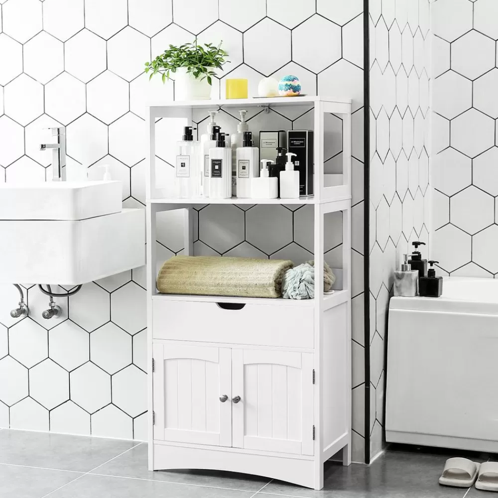 groer_badschrank_wei_3.webp Best Sale SONGMICS Großer Badschrank Weiß Weiβ