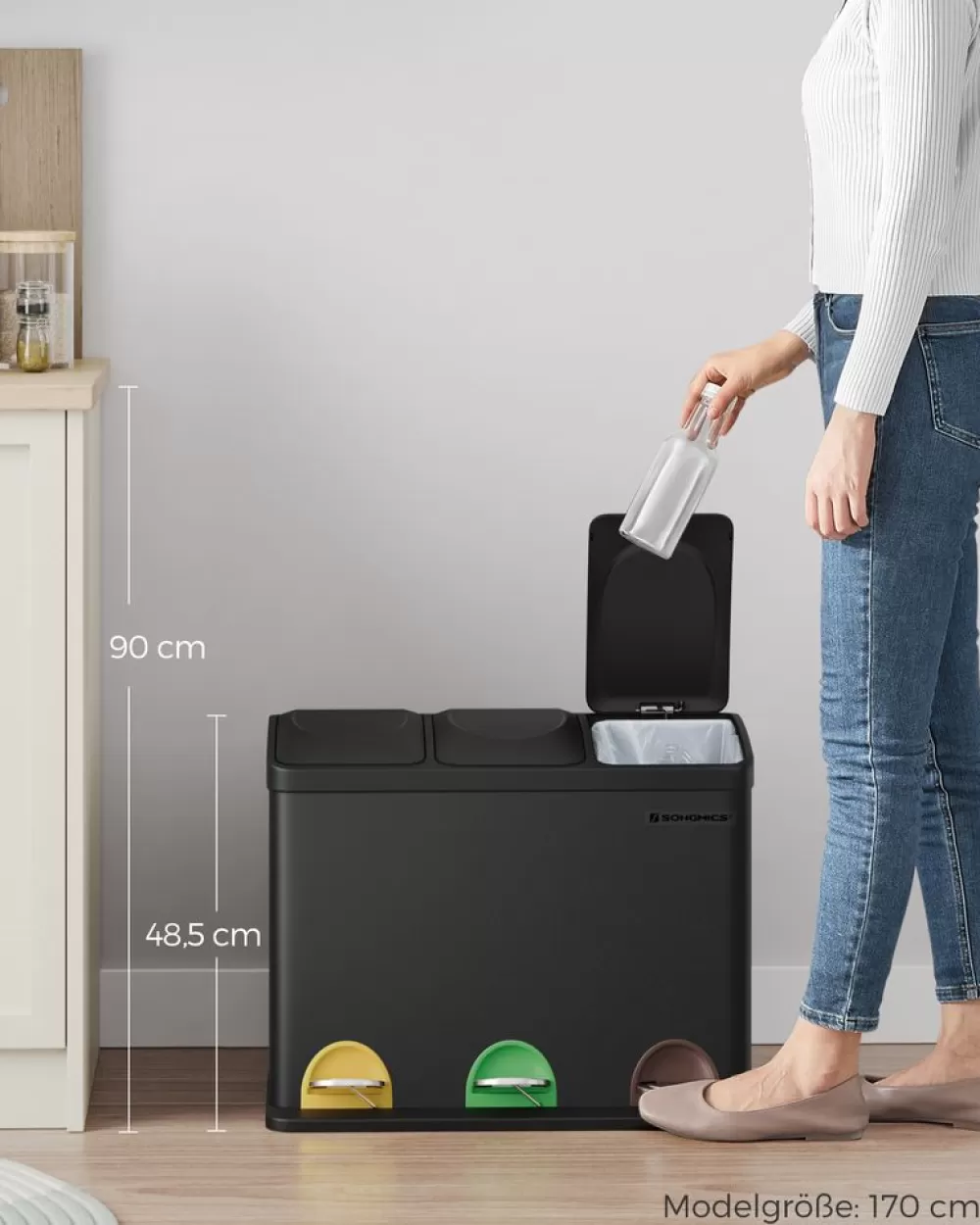 groer_mlltrenner__liter__x__l_13.webp Best SONGMICS Großer Mülltrenner 45 Liter (3 x 15 L)