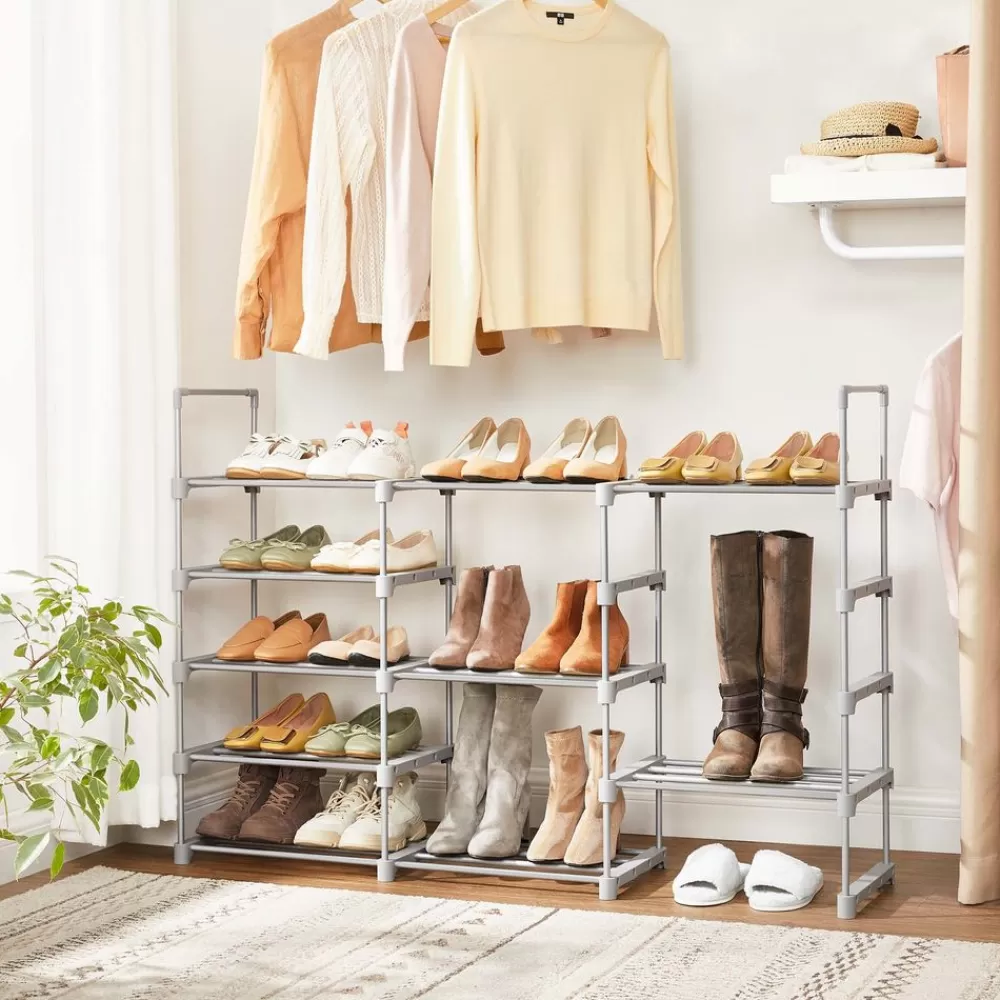 Store SONGMICS Großer Schuhständer mit 10 Ebenen Grau