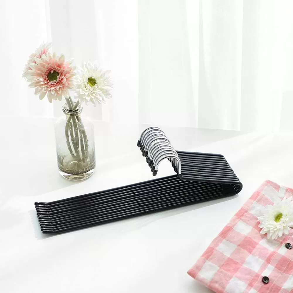 gummierte_hosenbgel_er_set_schwarz_2.webp Store SONGMICS Gummierte Hosenbügel 50er Set Schwarz