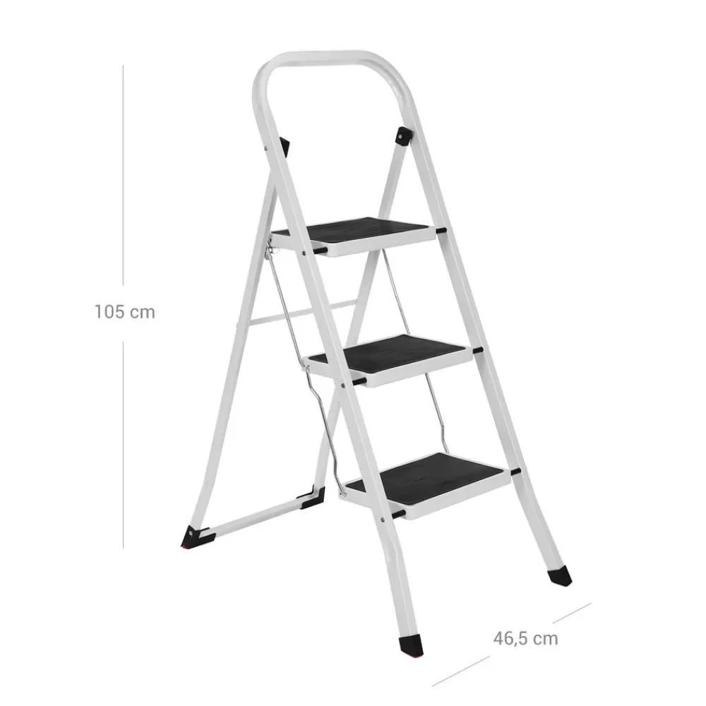 Shop SONGMICS Haushaltsleiter 3 Stufen Weiß
