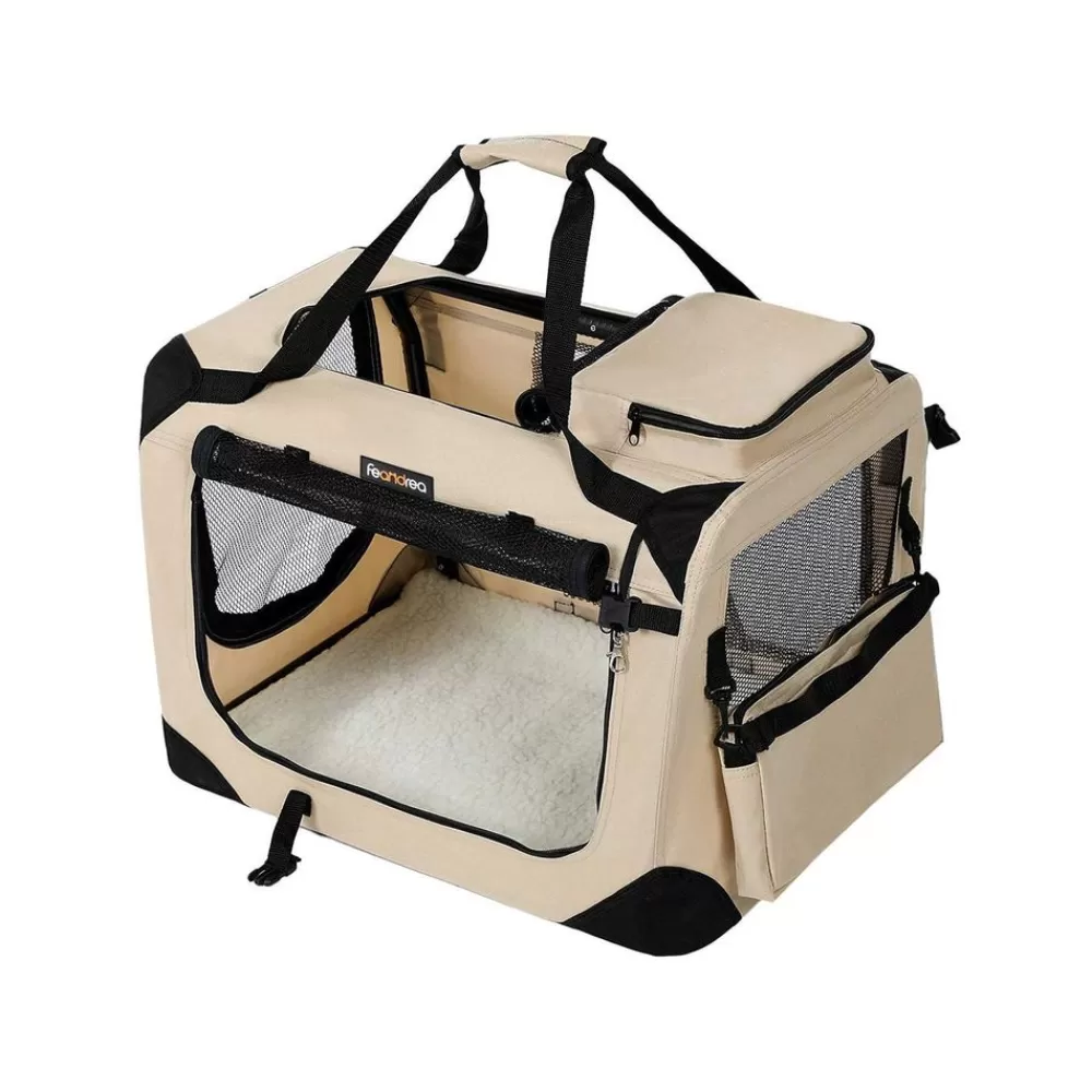 Cheap SONGMICS Haustier-Transporttasche Beige XL