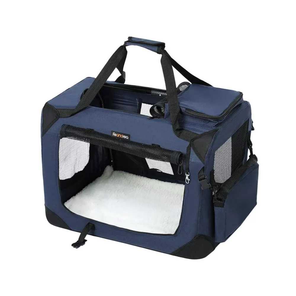 Best SONGMICS Haustier-Transporttasche Blau L