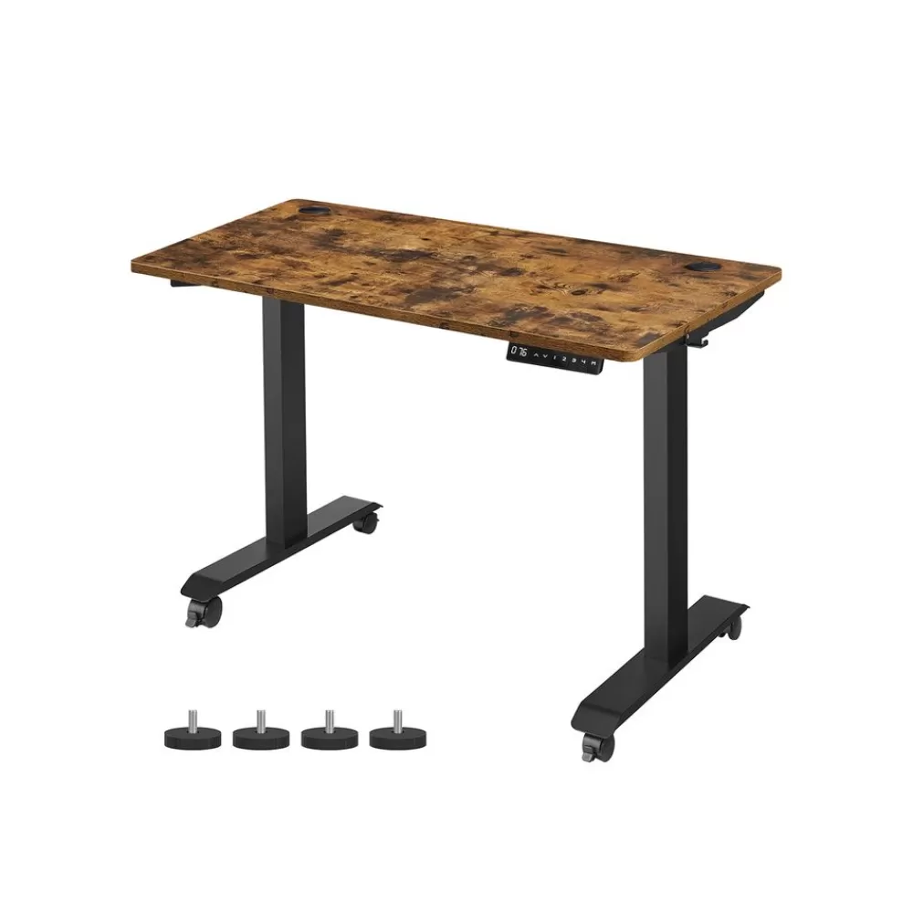 Best Sale SONGMICS Höhenverstellbarer Schreibtisch elektrisch 60 x 120 cm