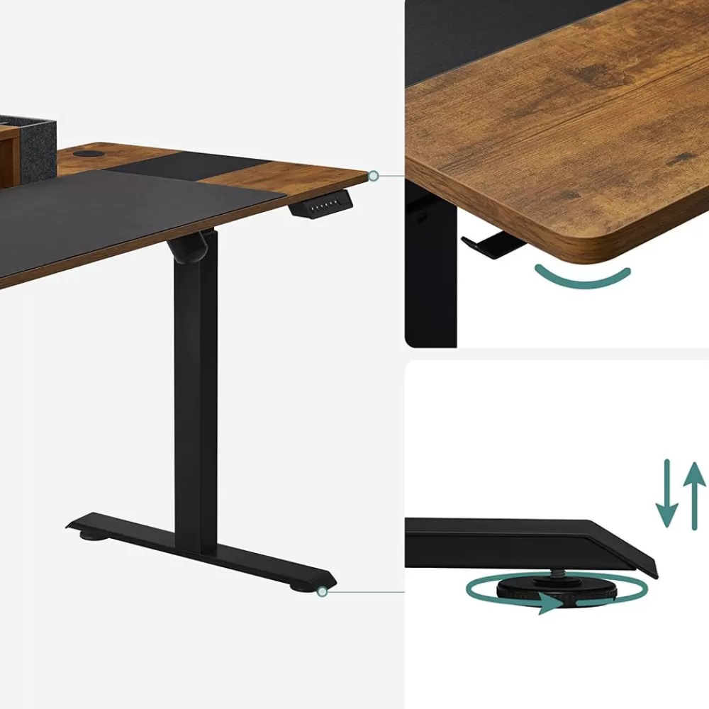 hhenverstellbarer_schreibtisch_vintagebraunschwarz_7-1.webp Online SONGMICS Höhenverstellbarer Schreibtisch Vintagebraun-Schwarz