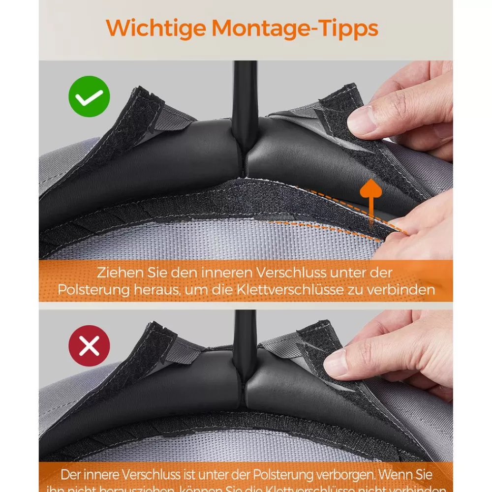 hngematte_fr_katzen_und_hunde_bis_kg_10.webp Sale SONGMICS Hängematte für Katzen und Hunde bis 8kg Grau