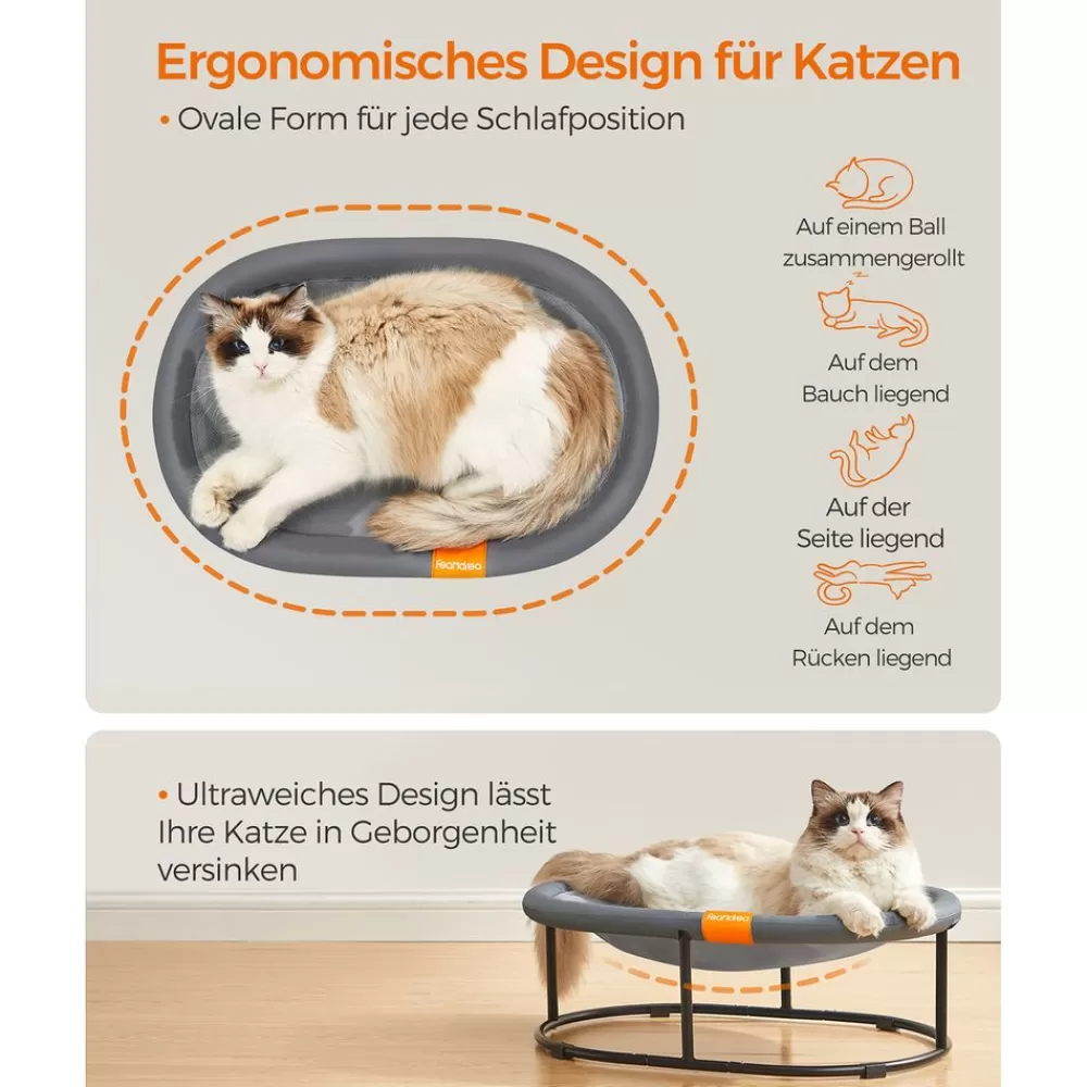 hngematte_fr_katzen_und_hunde_bis_kg_12.webp Sale SONGMICS Hängematte für Katzen und Hunde bis 8kg Grau