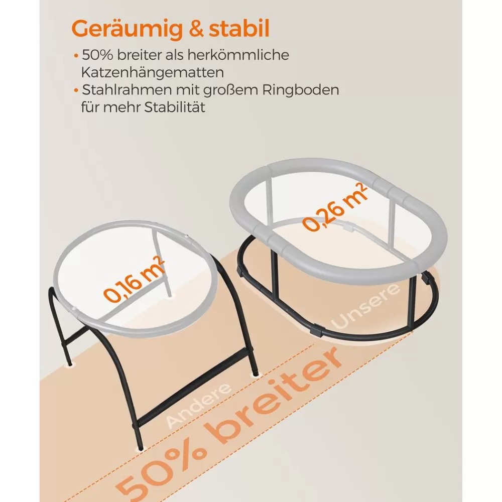 hngematte_fr_katzen_und_hunde_bis_kg_16.webp Sale SONGMICS Hängematte für Katzen und Hunde bis 8kg Grau