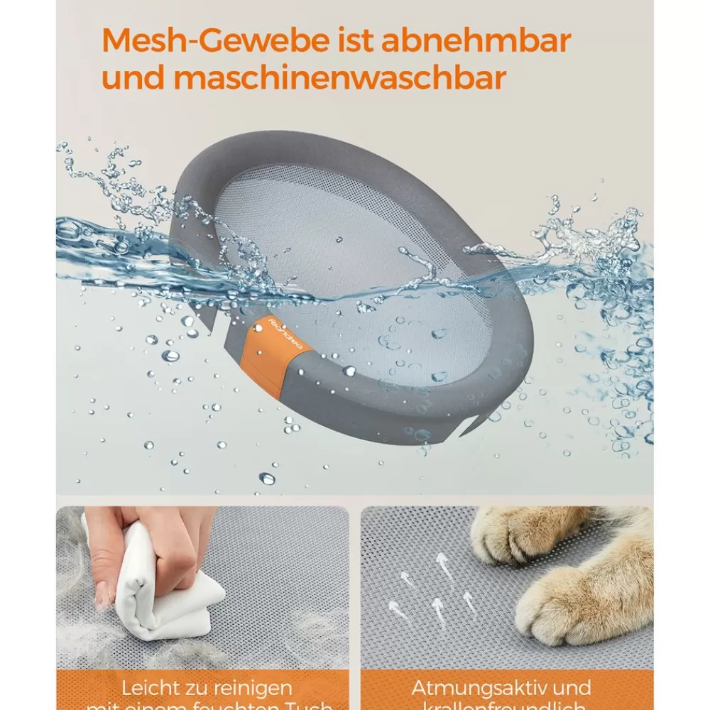 hngematte_fr_katzen_und_hunde_bis_kg_17.webp Sale SONGMICS Hängematte für Katzen und Hunde bis 8kg Grau