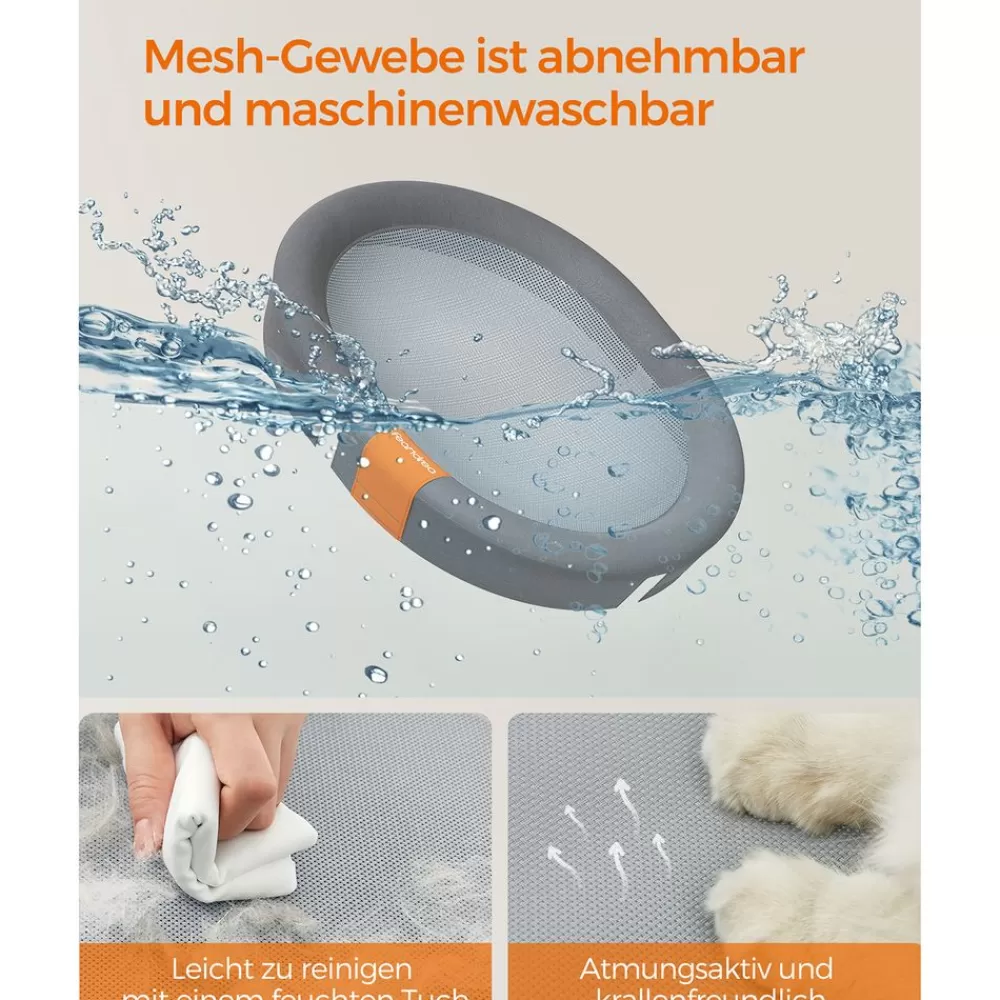 hngematte_fr_katzen_und_hunde_bis_kg_7.webp Sale SONGMICS Hängematte für Katzen und Hunde bis 8kg Grau