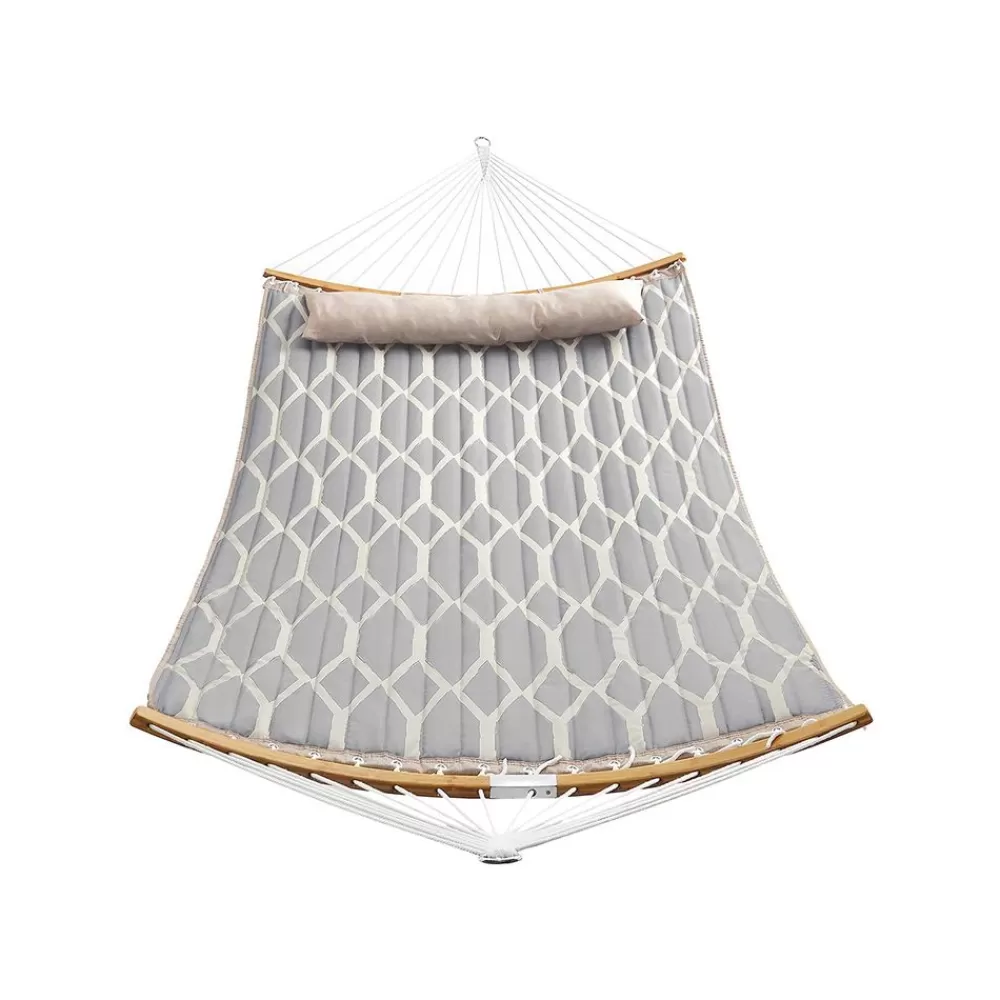 Sale SONGMICS Hängematte graue und beige Rauten