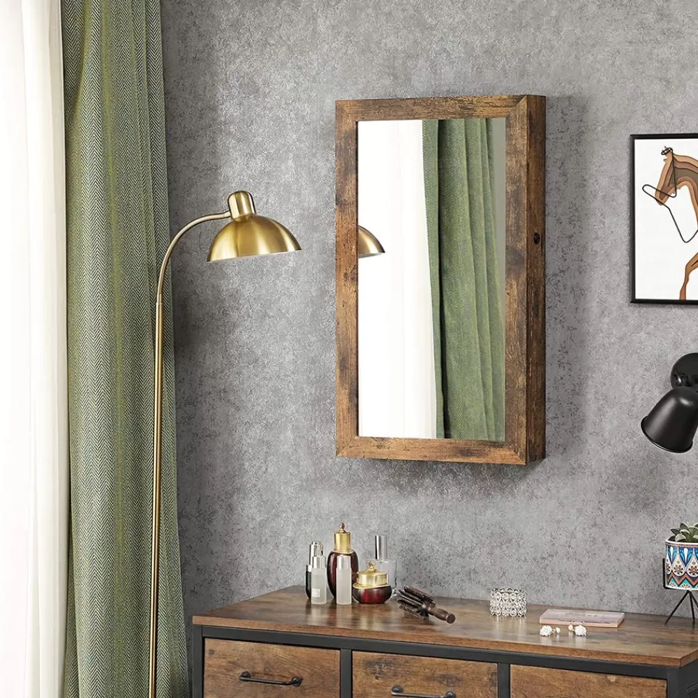Outlet SONGMICS Hängender Schmuckschrank Vintagebraun