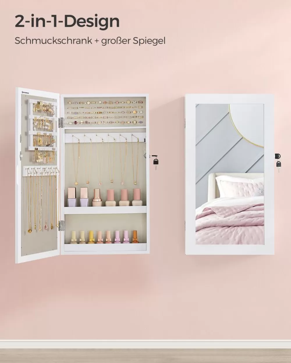 hngender_schmuckschrank_vintagebraun_10.webp Outlet SONGMICS Hängender Schmuckschrank Vintagebraun