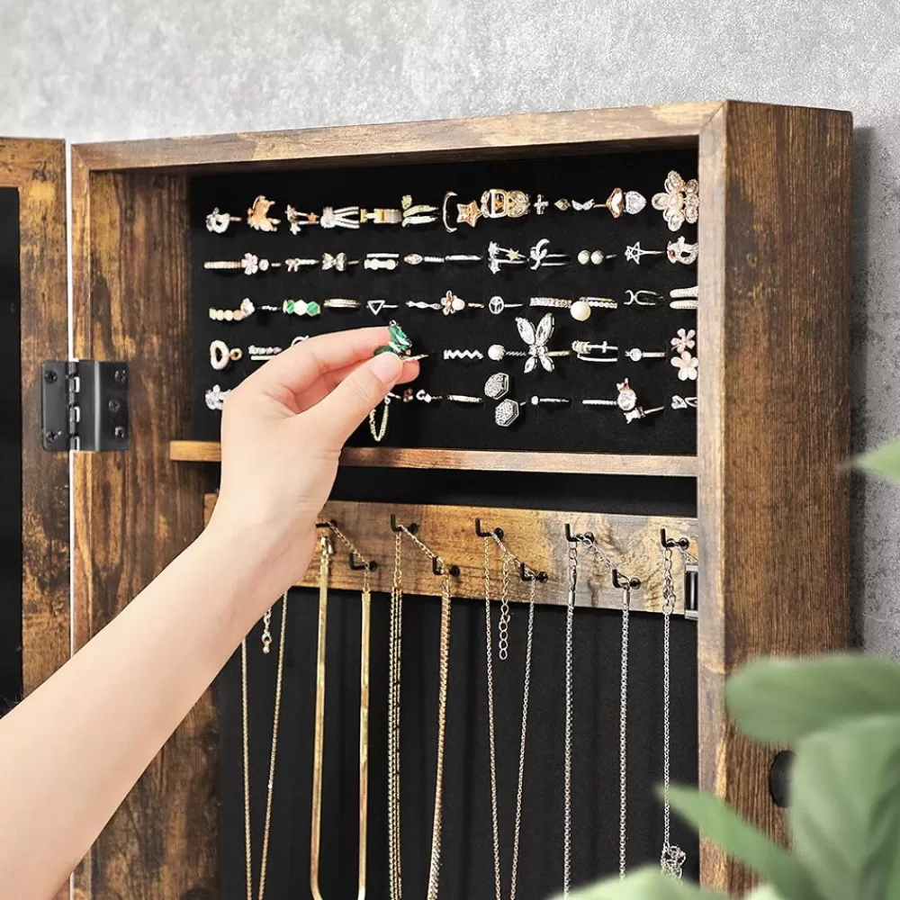 hngender_schmuckschrank_vintagebraun_4.webp Outlet SONGMICS Hängender Schmuckschrank Vintagebraun