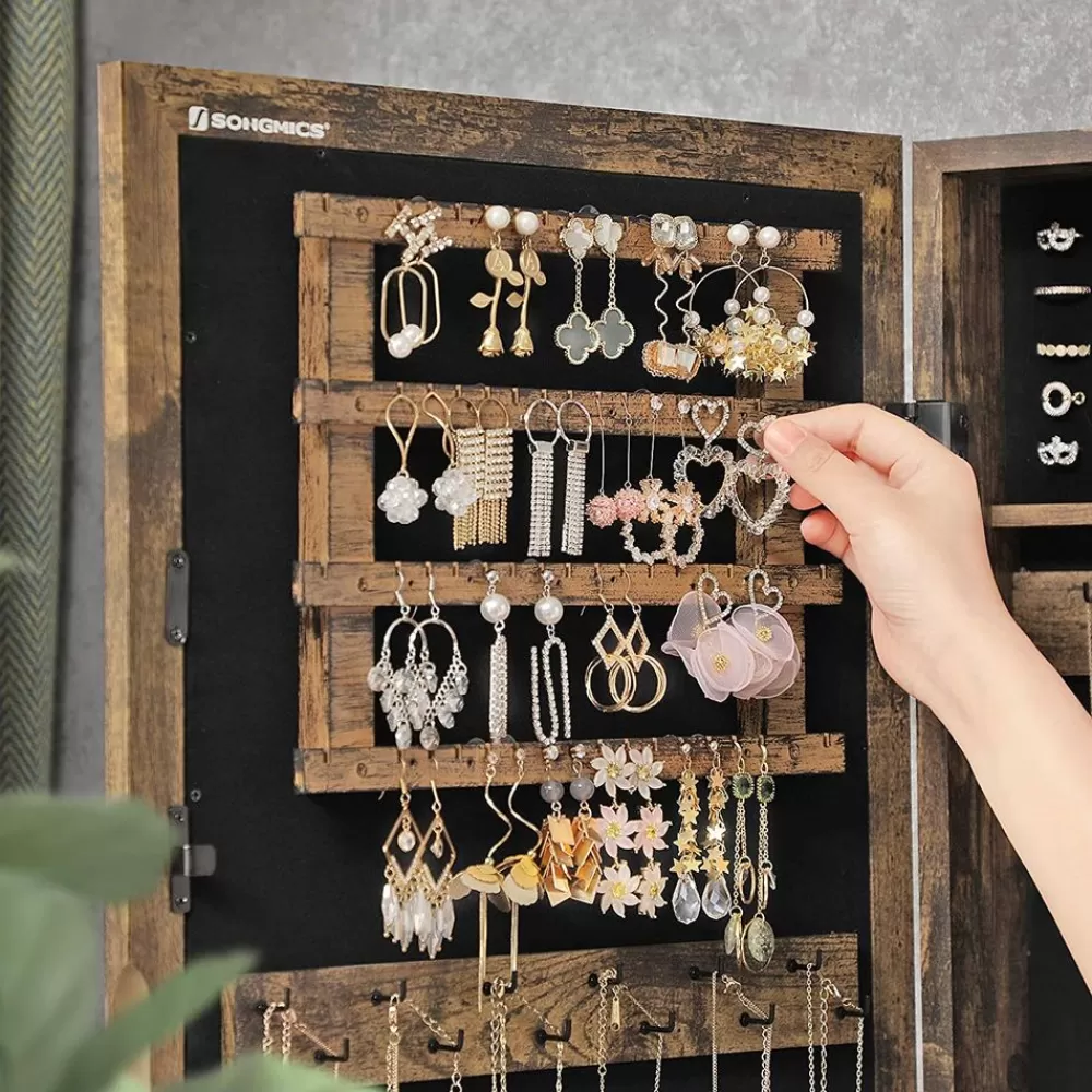 hngender_schmuckschrank_vintagebraun_5.webp Outlet SONGMICS Hängender Schmuckschrank Vintagebraun