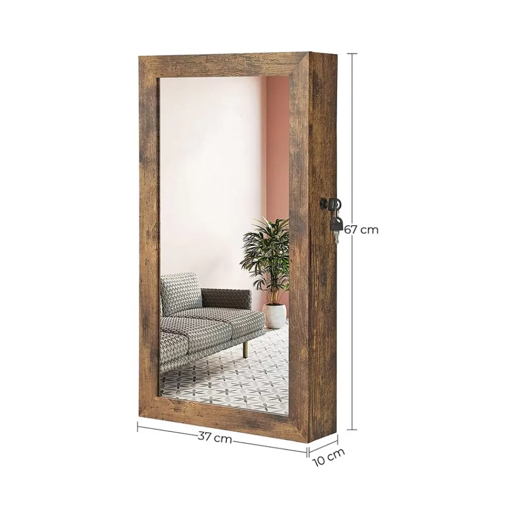 hngender_schmuckschrank_vintagebraun_7.webp Outlet SONGMICS Hängender Schmuckschrank Vintagebraun