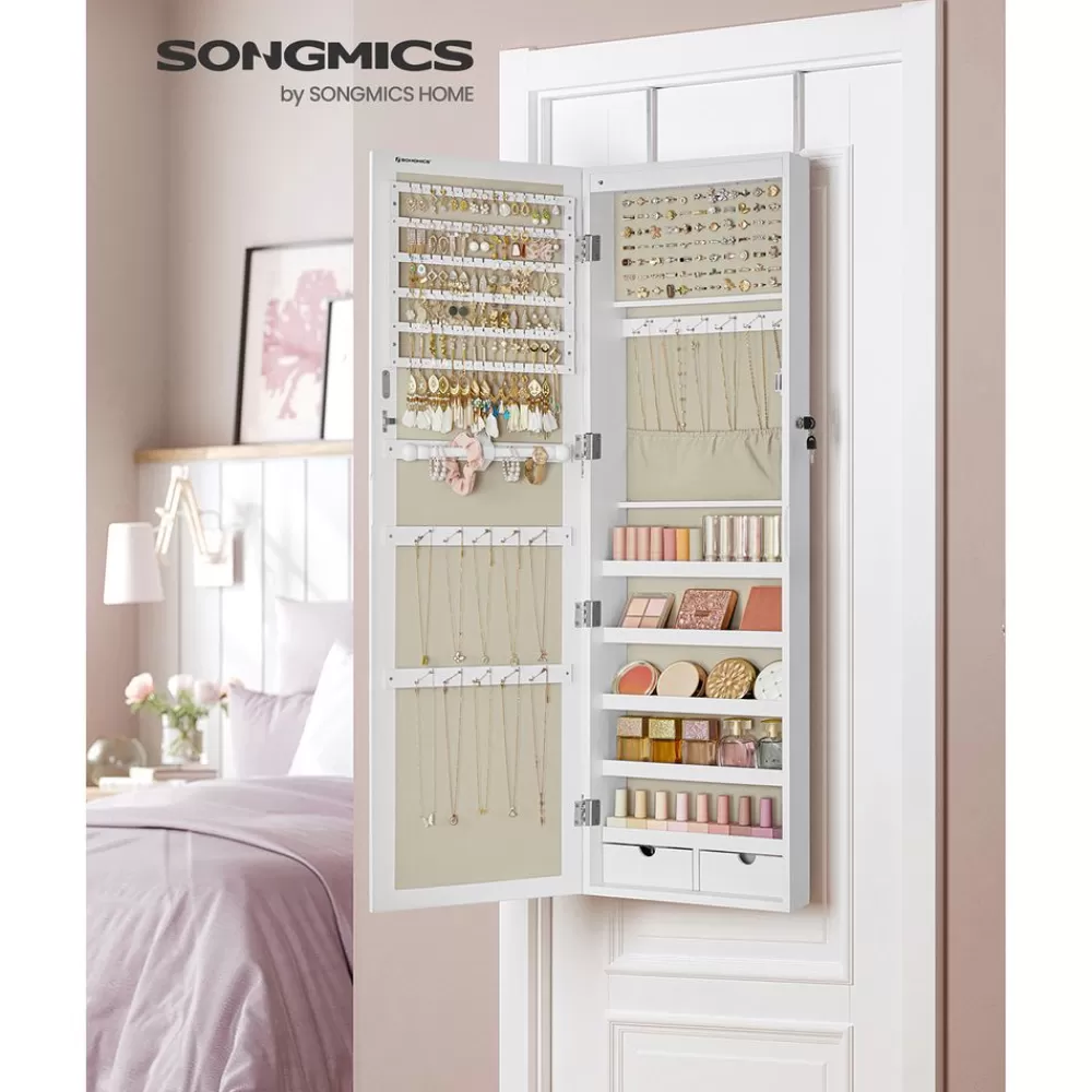 Hot SONGMICS Hängender Schmuckschrank zur Wandmontage