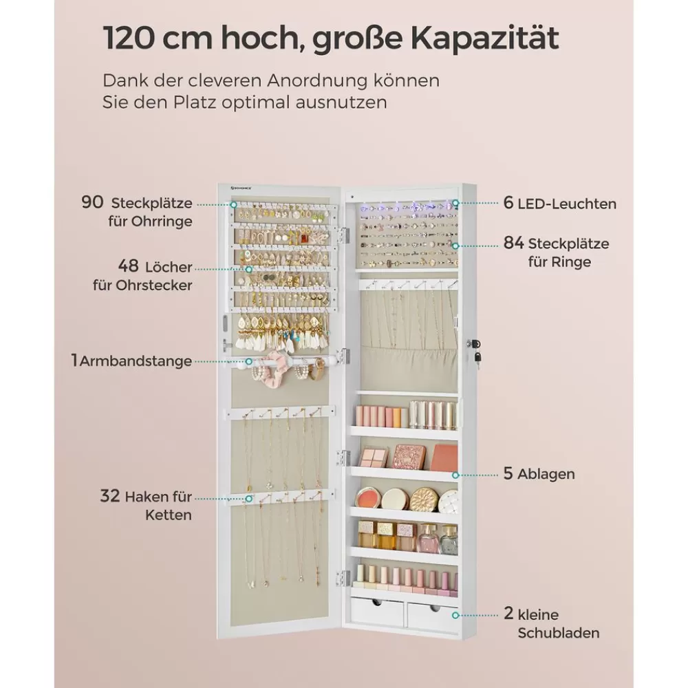 hngender_schmuckschrank_zur_wandmontage_4.webp Hot SONGMICS Hängender Schmuckschrank zur Wandmontage