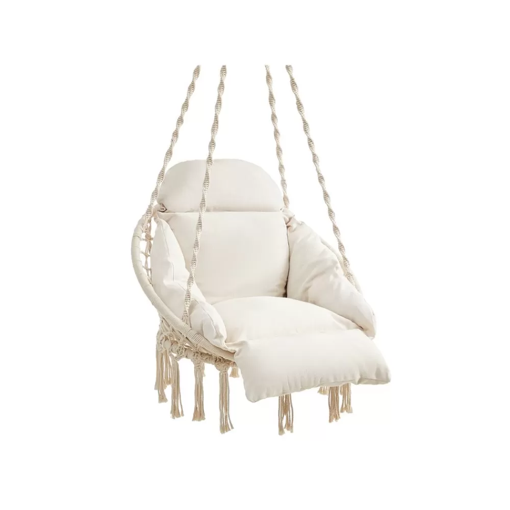 Cheap SONGMICS Hängesessel mit einem dicken Kissen Beige