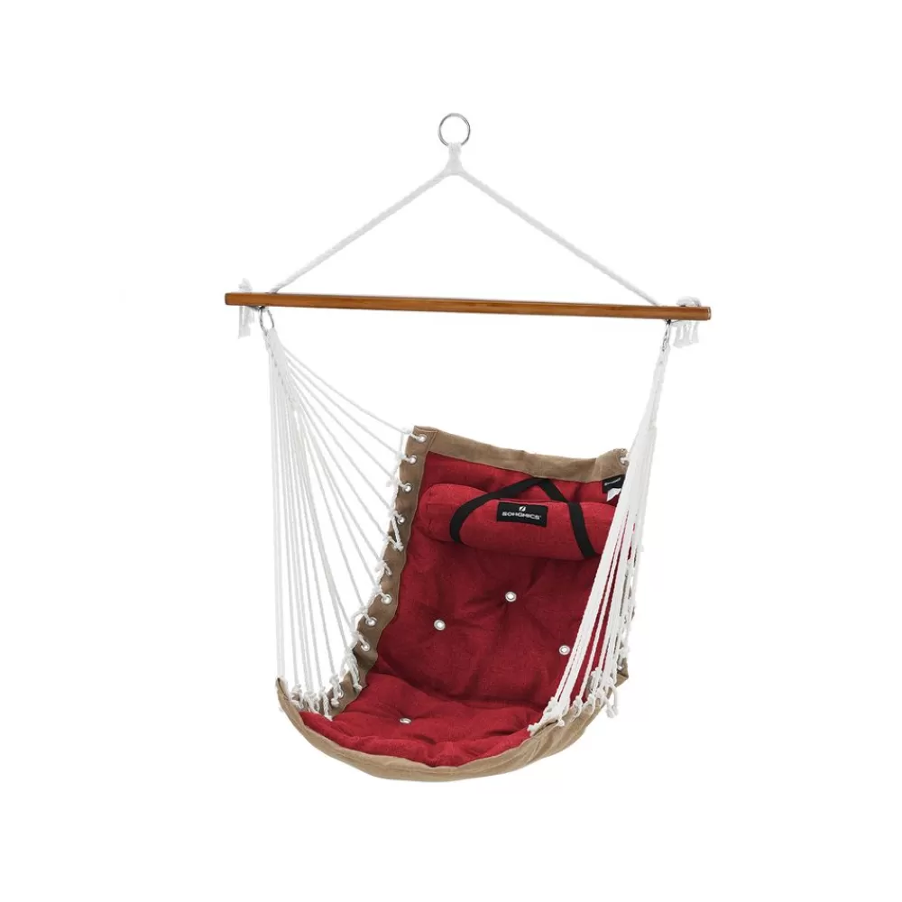 Flash Sale SONGMICS Hängesessel mit Kissen Rot-Khaki