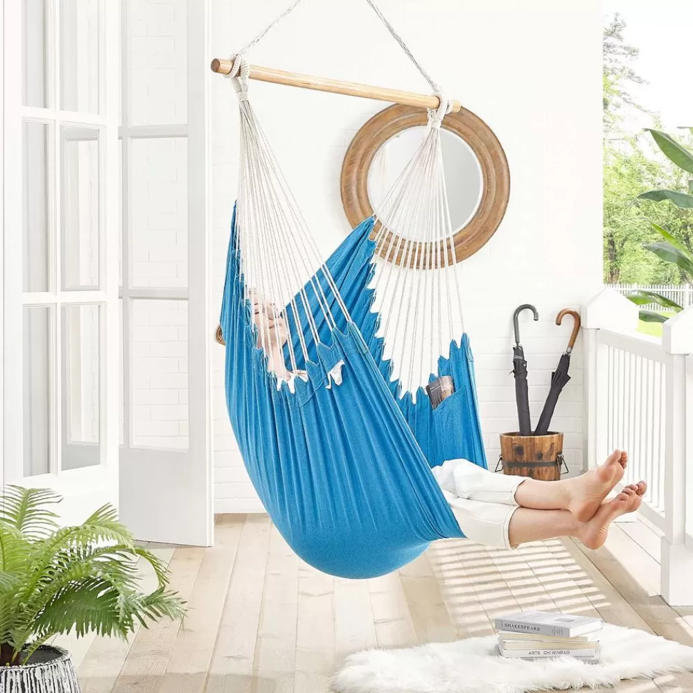 Cheap SONGMICS Hängesessel XXL Affenschaukel blau