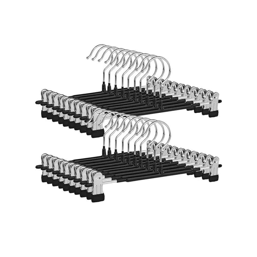 Online SONGMICS Hosenbügel aus Metall 20er Set Silbern-Schwarz
