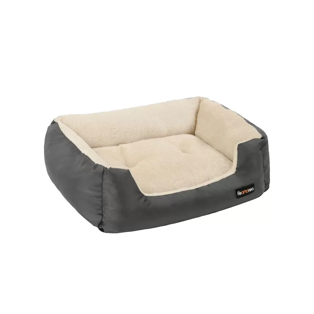 Store SONGMICS Hundebett 65 x 55 x 20 cm mit Wendekissen Grau