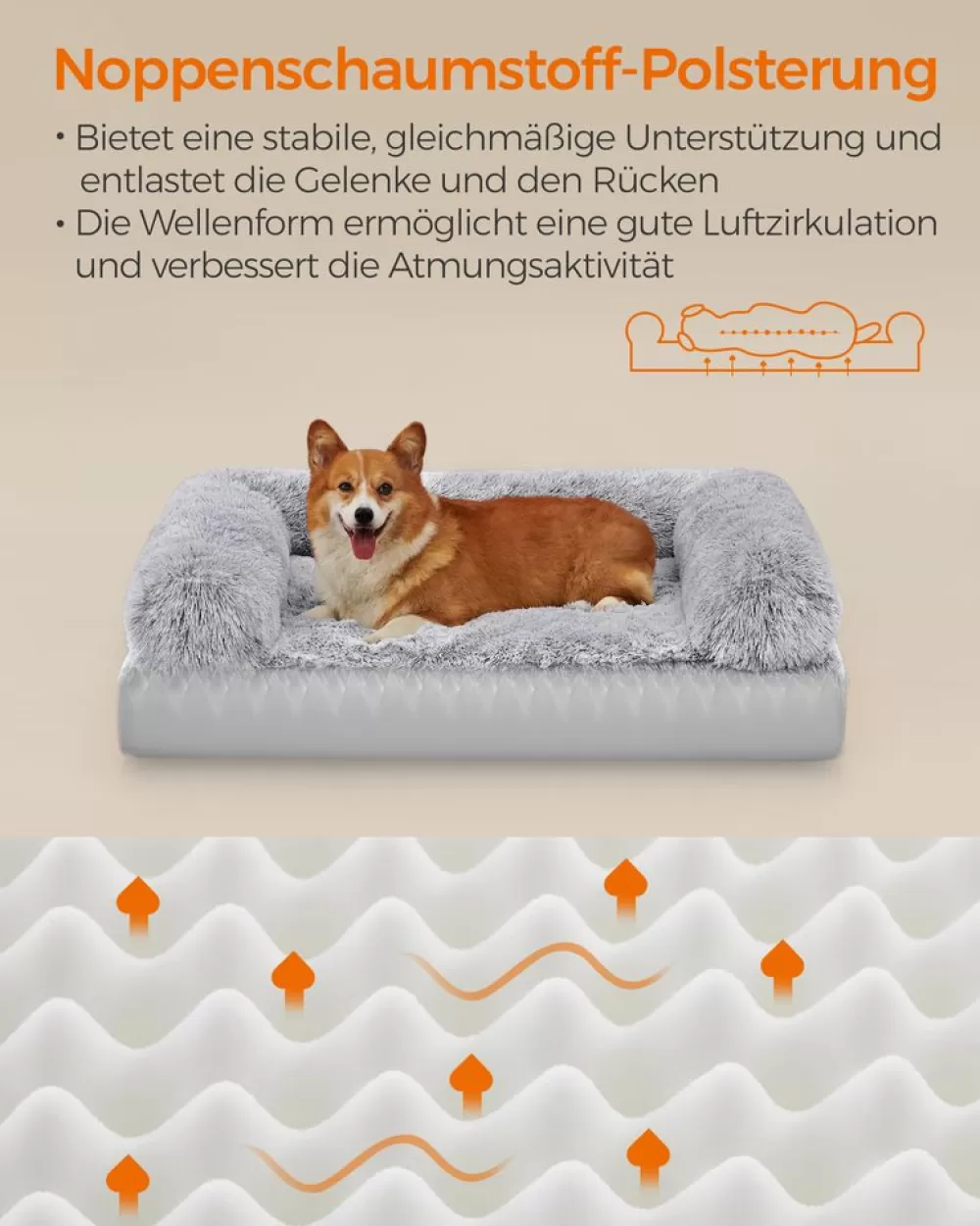 hundebett_abnehmbar_und_waschbar_ombrgrau_10.webp New SONGMICS Hundebett abnehmbar und waschbar Ombré-Grau