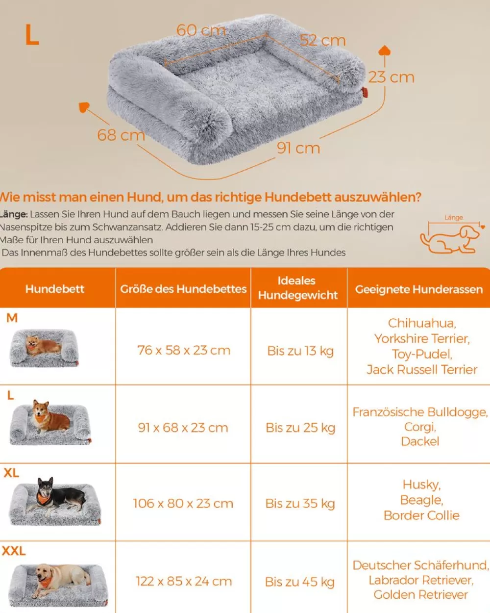 hundebett_abnehmbar_und_waschbar_ombrgrau_13.webp New SONGMICS Hundebett abnehmbar und waschbar Ombré-Grau