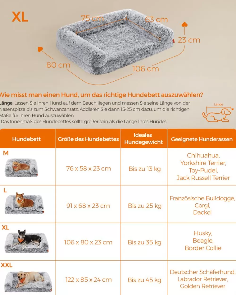 hundebett_abnehmbar_und_waschbar_ombrgrau_6.webp New SONGMICS Hundebett abnehmbar und waschbar Ombré-Grau
