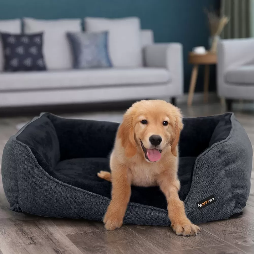 Flash Sale SONGMICS Hundebett für mittelgroße Hunde 90 x 75 x 25 cm
