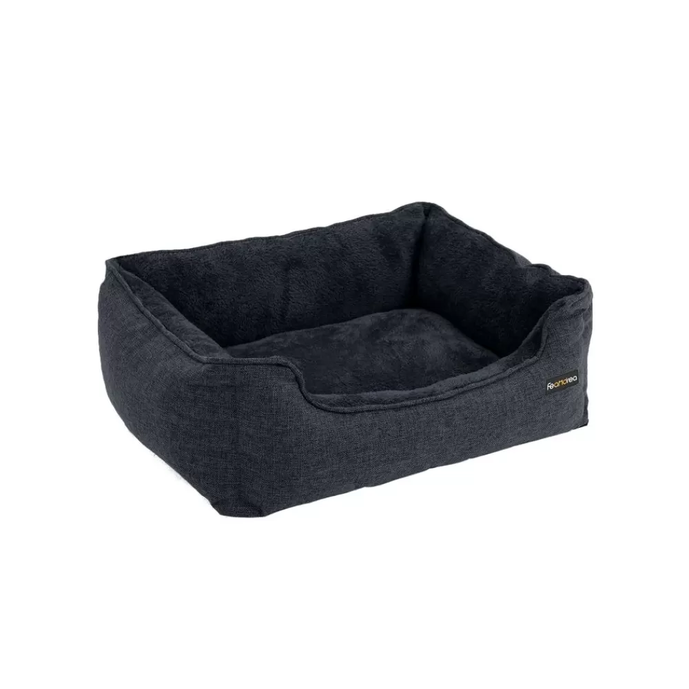 Fashion SONGMICS Hundebett mit abnehmbarem Bezug Dunkelgrau