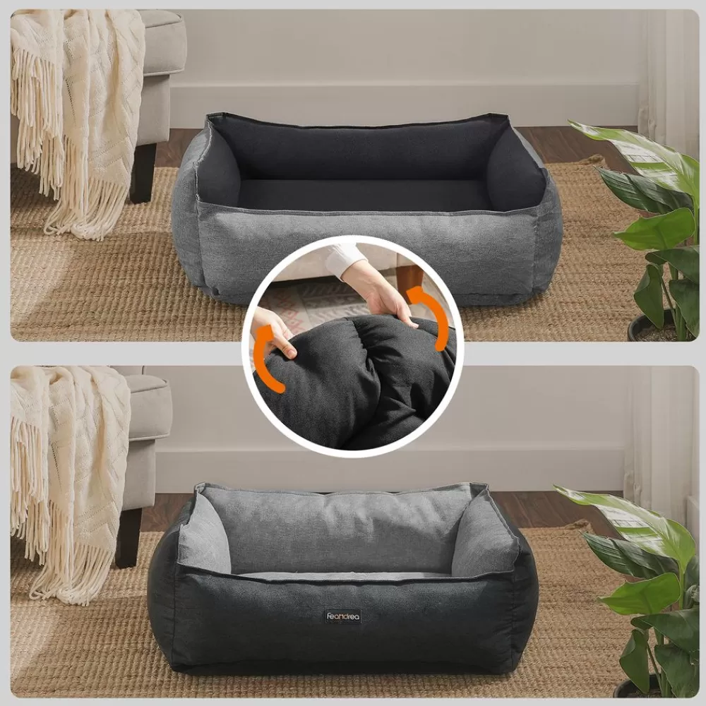 Online SONGMICS Hundebett mit Rand 80 x 60 x 28 cm