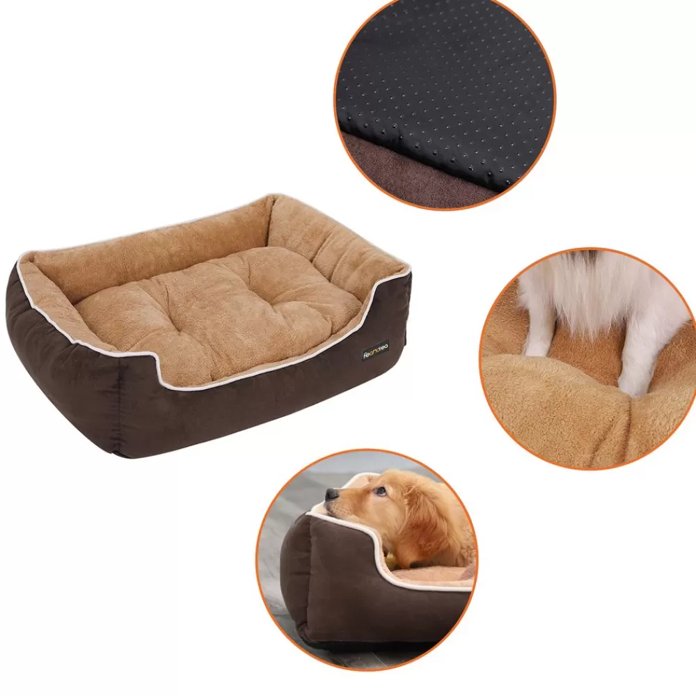 Clearance SONGMICS Hundebett mit Rand 75 x 58 x 22 cm