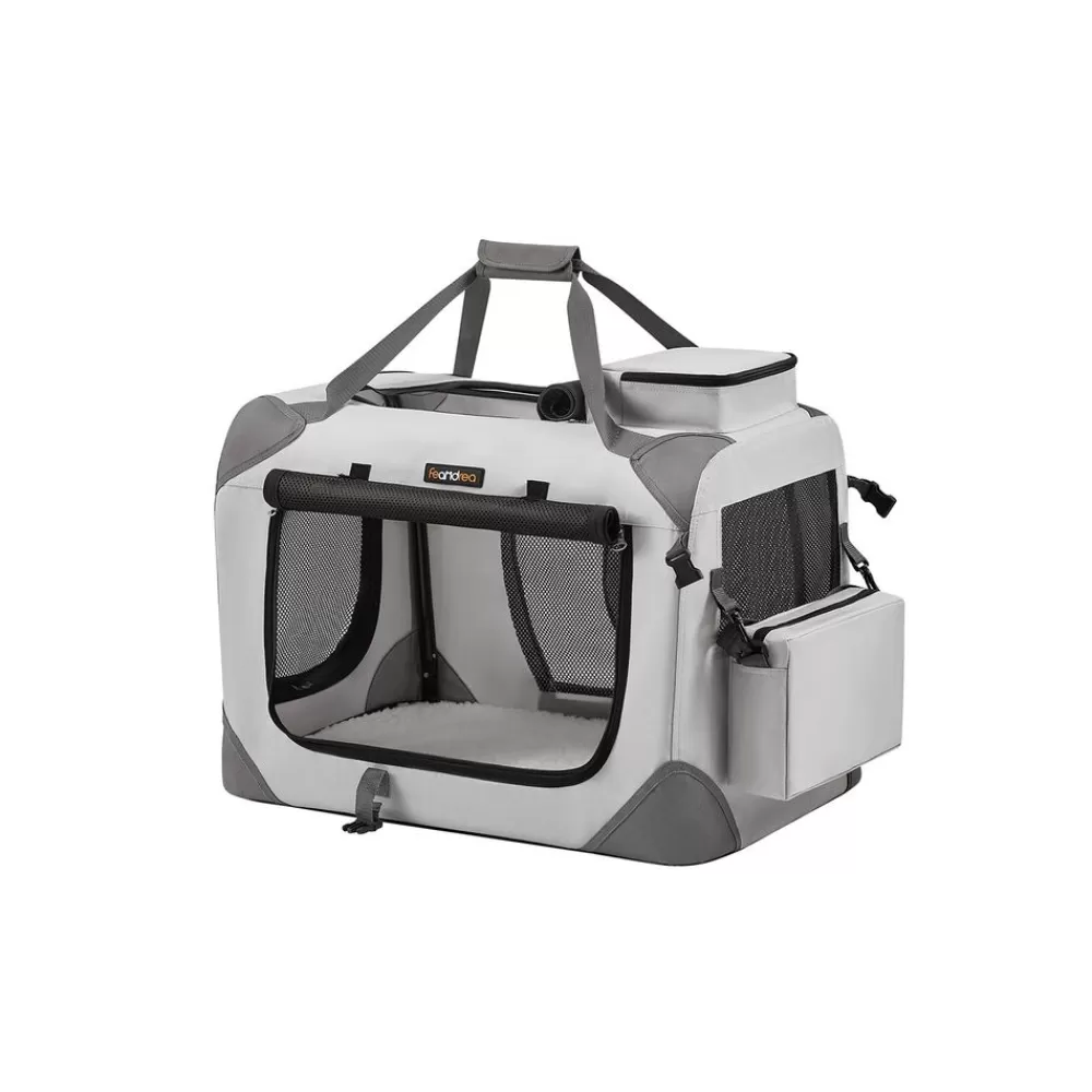 Store SONGMICS Hundebox M aus Oxford-Gewebe mit Griffen rauchgrau