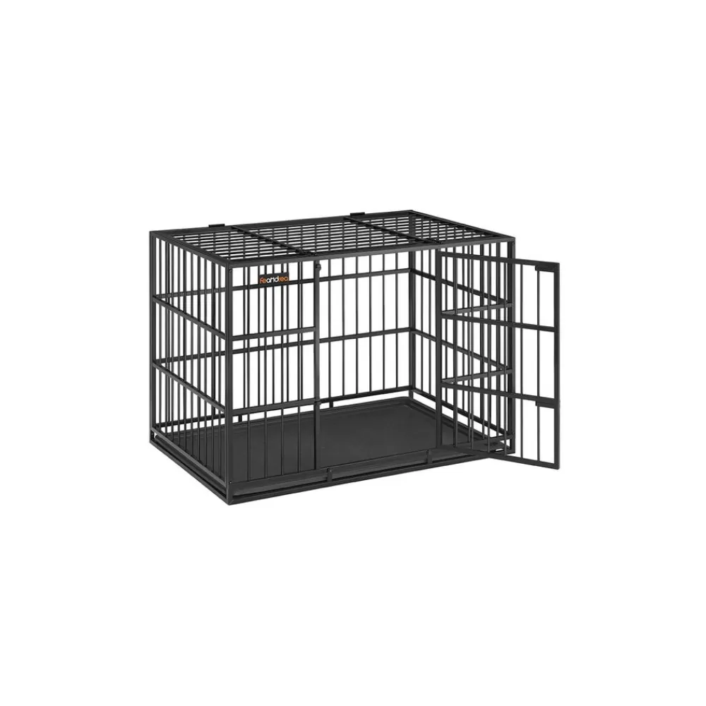 Cheap SONGMICS Hundekäfig 107 x 70 x 75 cm mit herausnehmbarer Bodenschale