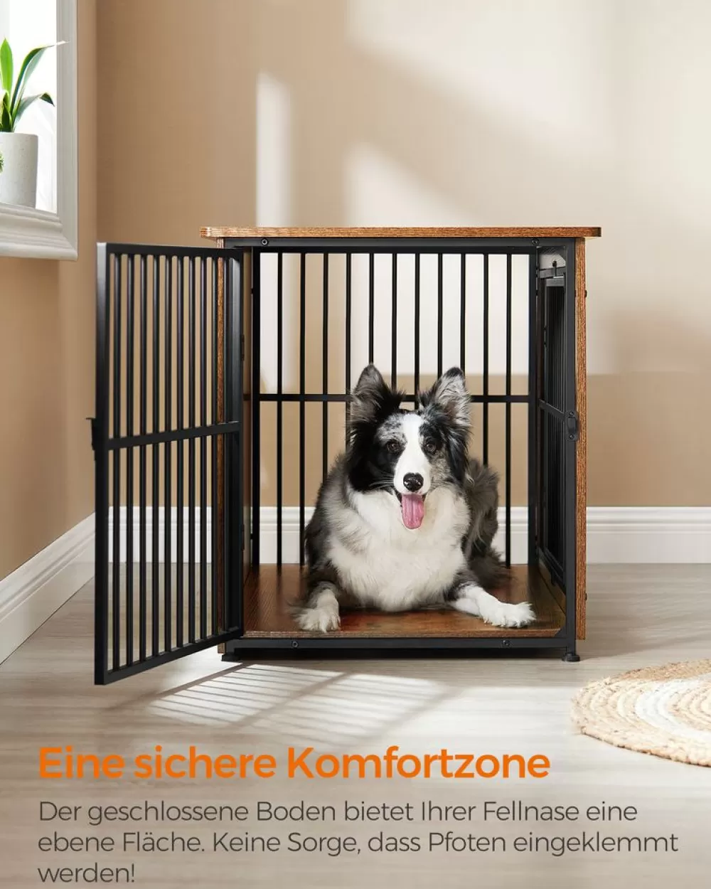 hundekfig_bis_zu__kg_mit__tren_3.webp Store SONGMICS Hundekäfig bis zu 32 kg mit 2 Türen