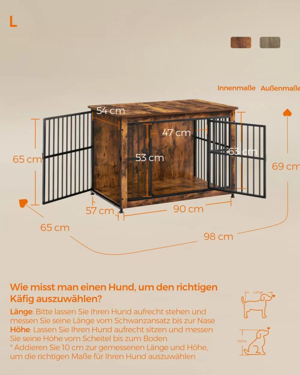 hundekfig_bis_zu__kg_mit__tren_5.webp Store SONGMICS Hundekäfig bis zu 32 kg mit 2 Türen